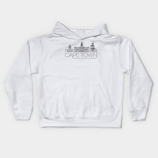 Cape Town Minimal Skyline Kids Hoodie